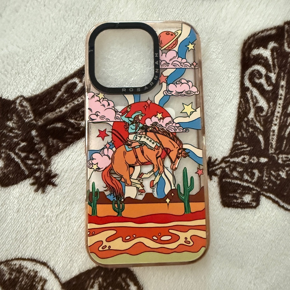 Rosanna Cowboy Adventure iPhone Case - Red, Blue, Green